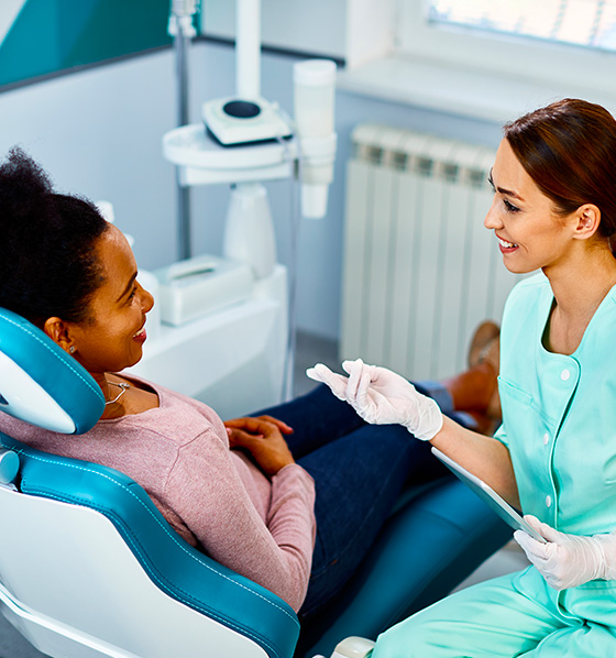 dentist with patient